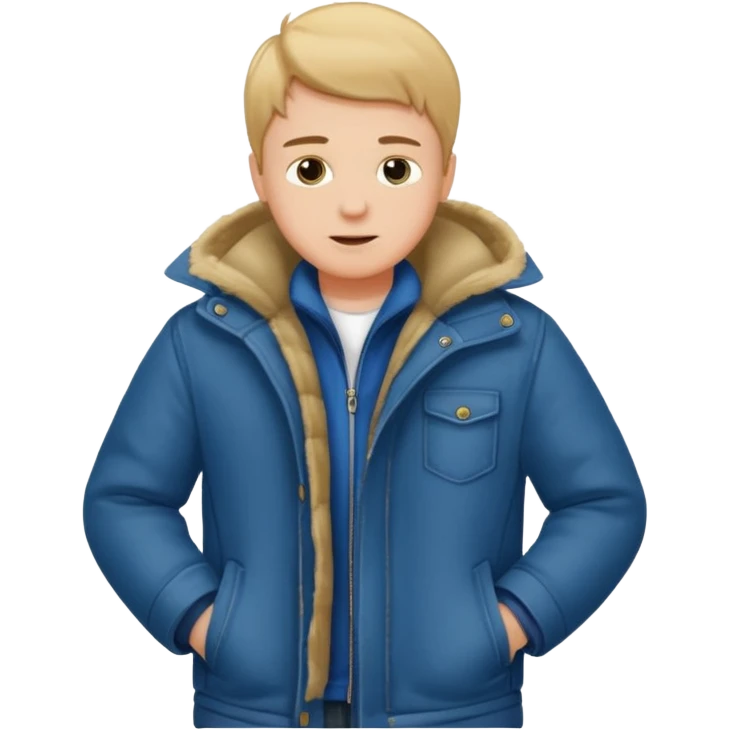 emoji- of a white boy putting on his coat emoji