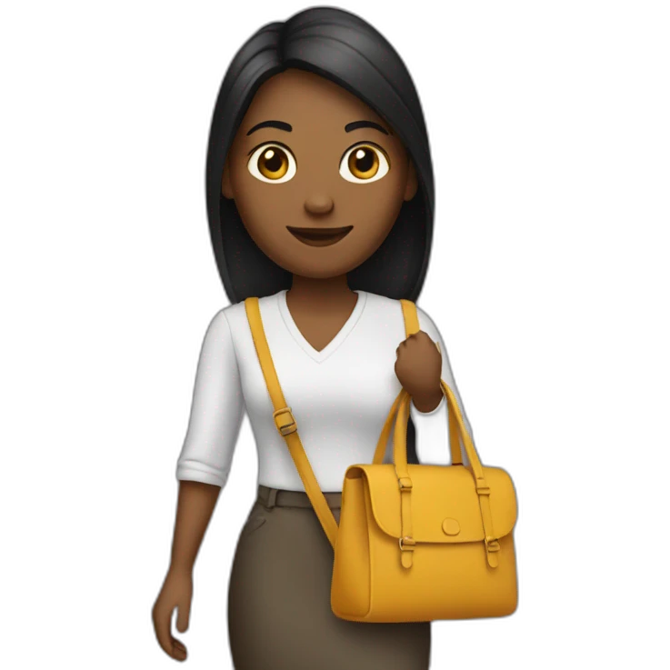 women with bag emoji