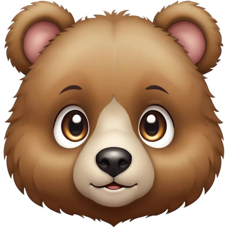 Cute bear cub with big eyes emoji