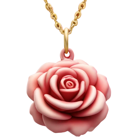 3d rose flower charm emoji