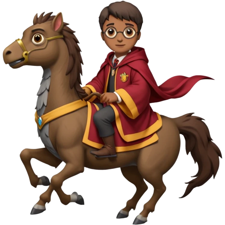 harry potter riding buckbeak emoji