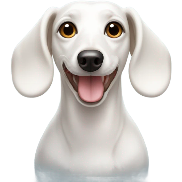 White dackel emoji