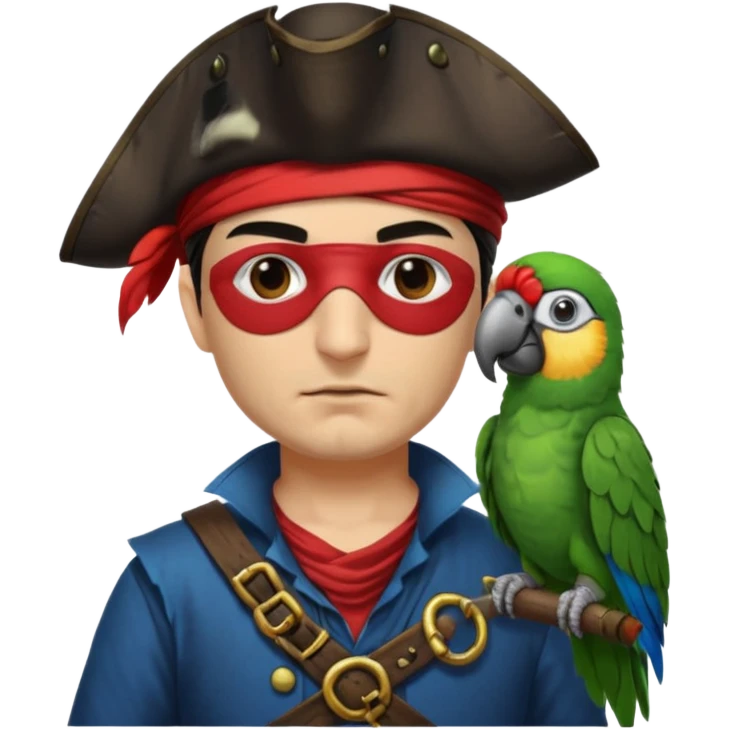 pirate and parrot emoji