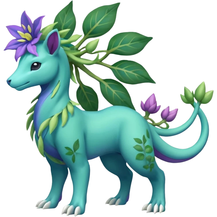 Suicune-Meganium-Bayleaf-fusion (full body) emoji