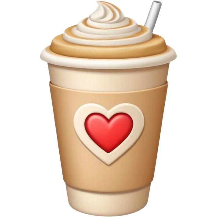 latte in a paper take out cup emoji