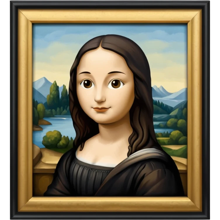  paint of Louvre giocanda frame more similar to a famousnpaint in Paris Louvre  emoji