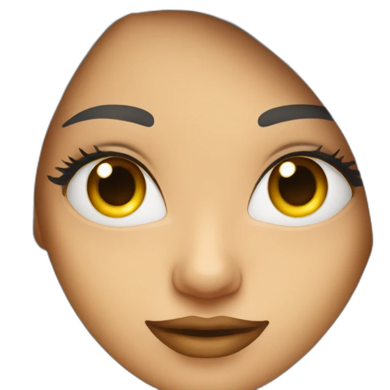 a woman with long eyelashes emoji