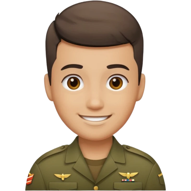 A friend with miltary hair cut emoji
