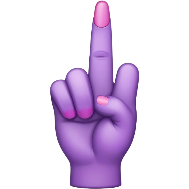 purple middle finger emoji