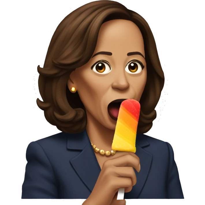 Kamala Harris eating a popsicle  emoji