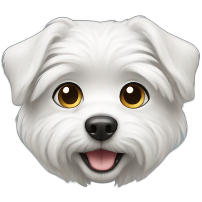 a small white dog emoji