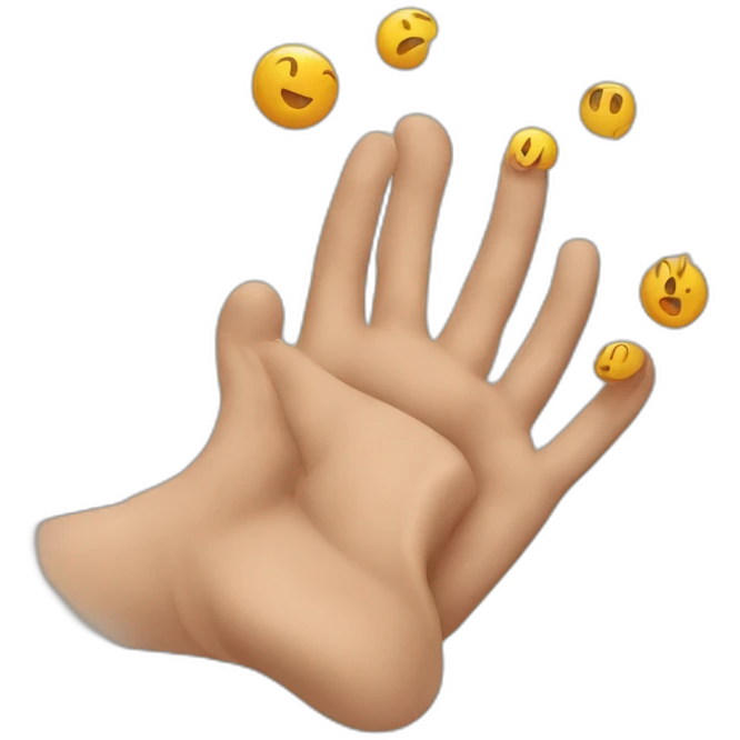 Dos manos la creación de Adán emoji