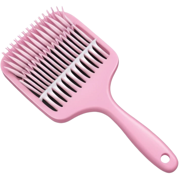 light pink hairbrush with visible bristles emoji
