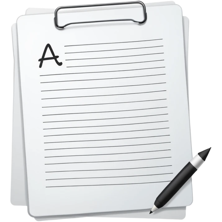 test paper with A+ emoji