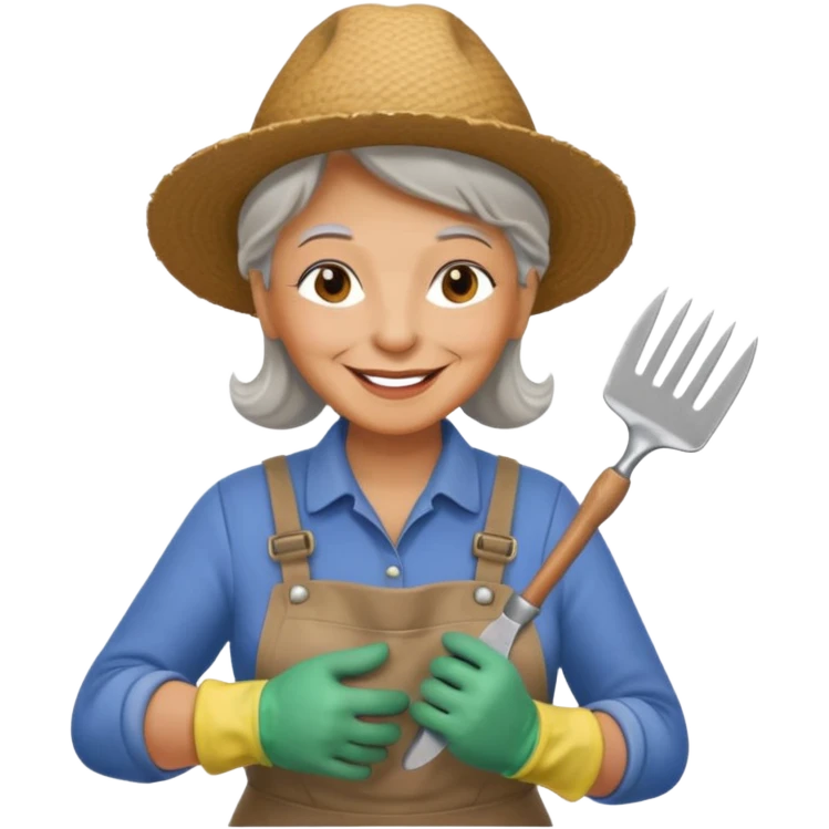 old woman gardener  emoji