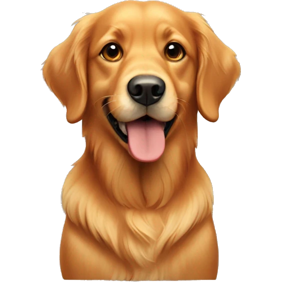 red golden retriever  emoji