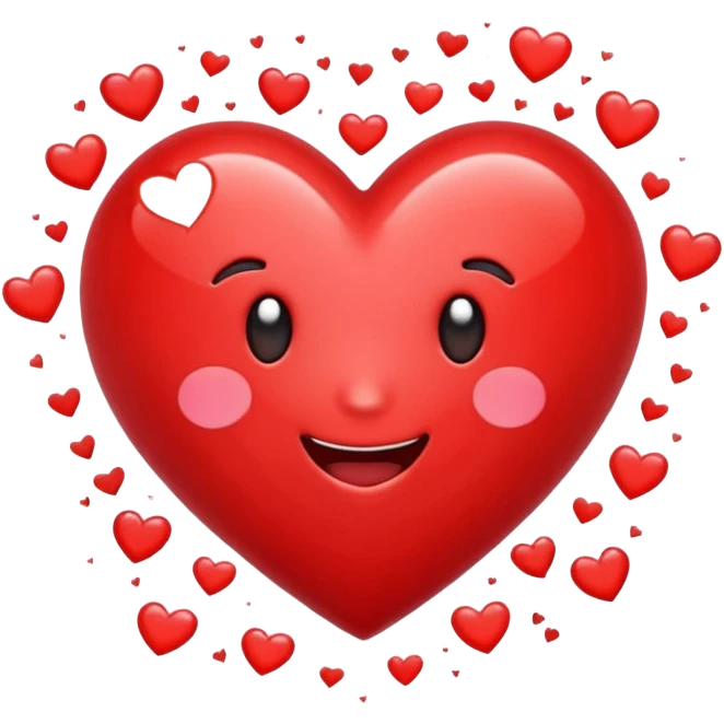 Emoji exploding with love emoji