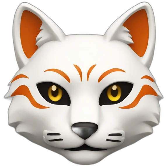 kitsune mask black emoji