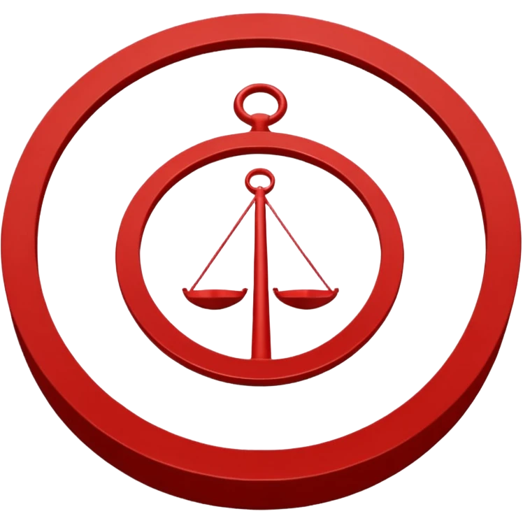 Create a circular casting sigil based off of the wizard101 balance school using base color off white/sand and trim color red. A scale is the main focus here  emoji