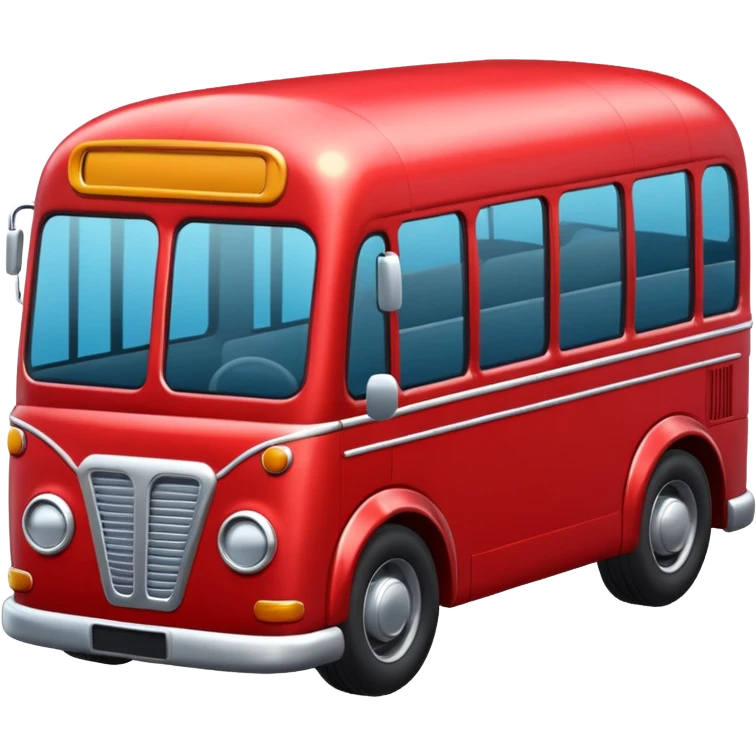 Single Bus in 3d style  emoji