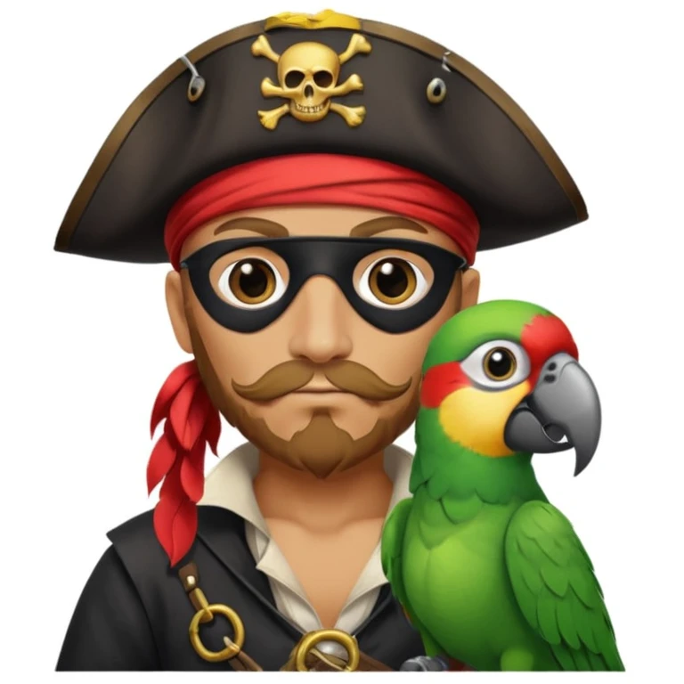 pirate and parrot emoji