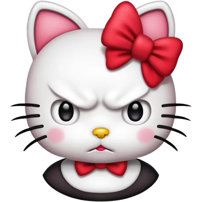 Angry hello kitty  emoji