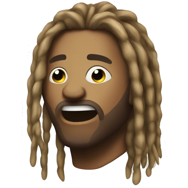 a nonchalant dreadhead hitting a blinker emoji