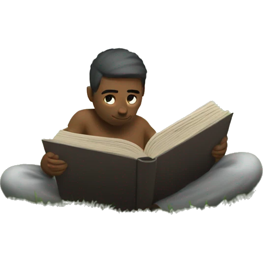 Reading, cloudy, nature emoji