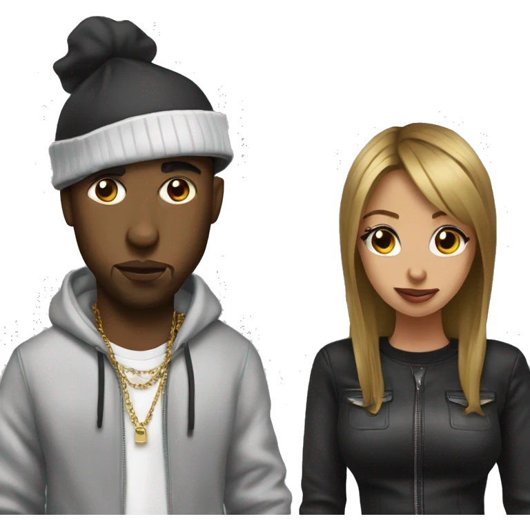  rap man vs Girl  emoji