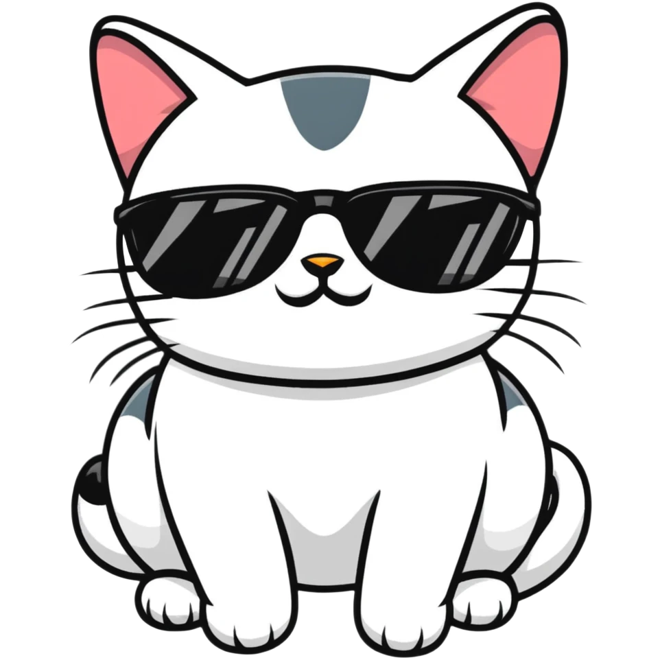 Cat with sunglasses emoji
