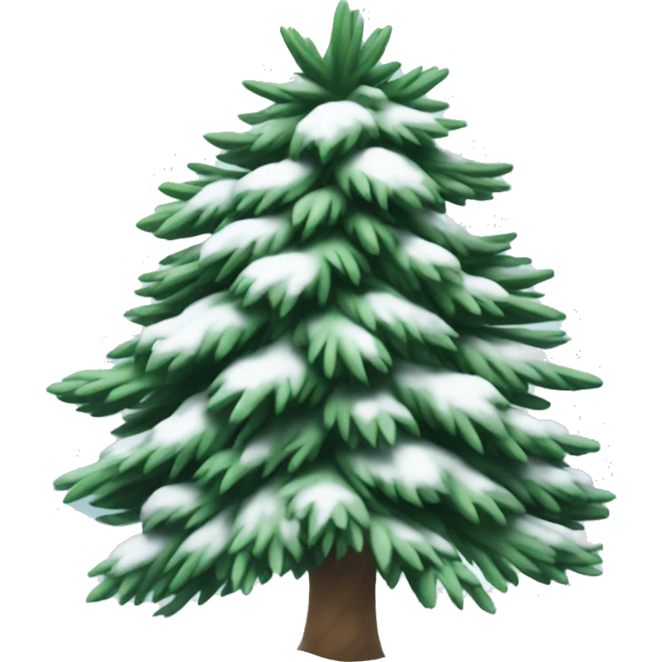 Snowy pine tree emoji