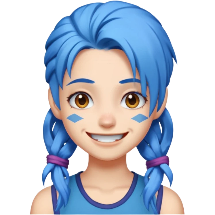 Jinx smiling at you with tricky challenging face emoji