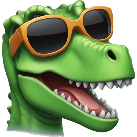 dinosaur with sunglasses  emoji