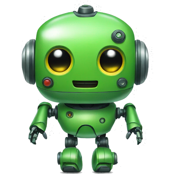 green cute robot emoji