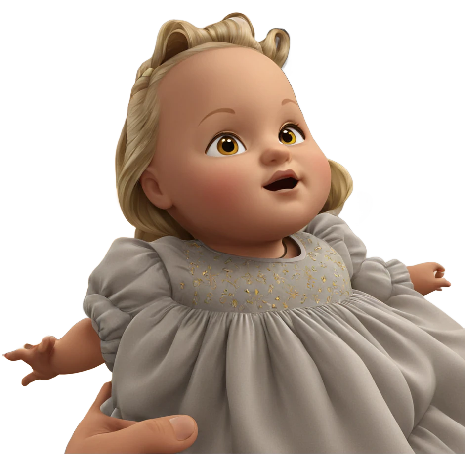 realistic portrait of girl in dress emoji