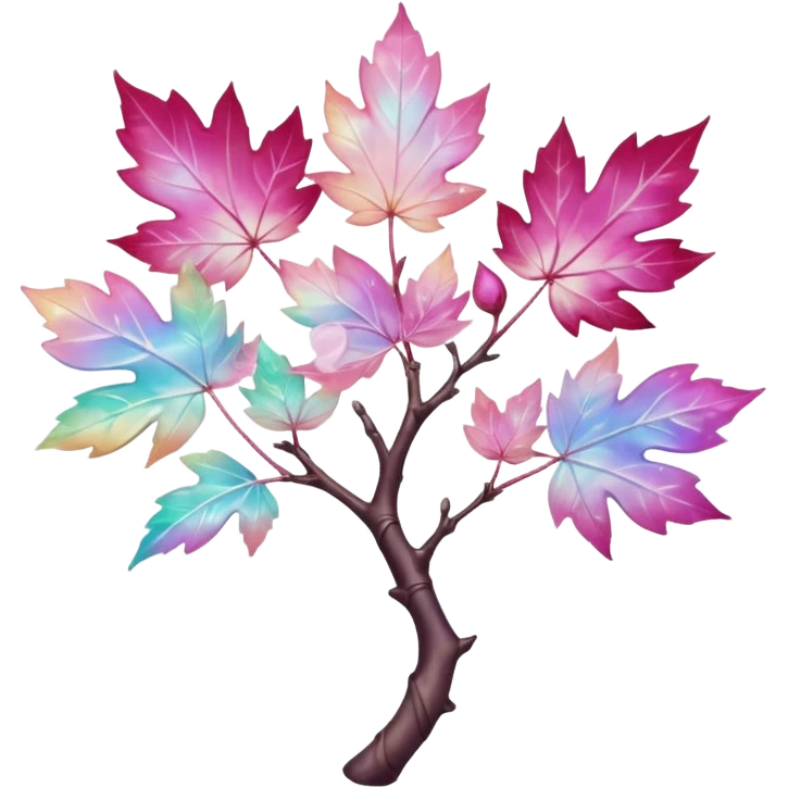 Multicolored sparkly maple marble Sakura shiny ethereal pastel iridescent light pale cute adorable pretty feminine elegant realistic floral exotic Falvie-Fionbri-fursona, full body emoji