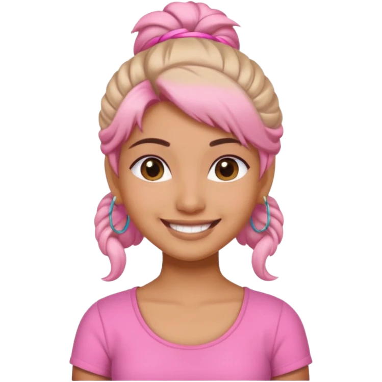 an ios genmoji for a cute indian bratz girl emoji