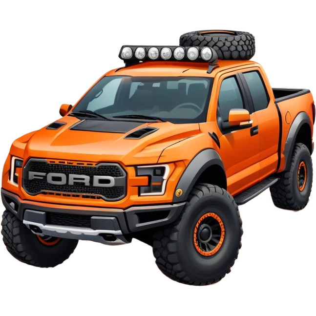 Ford rapture orange truck  emoji