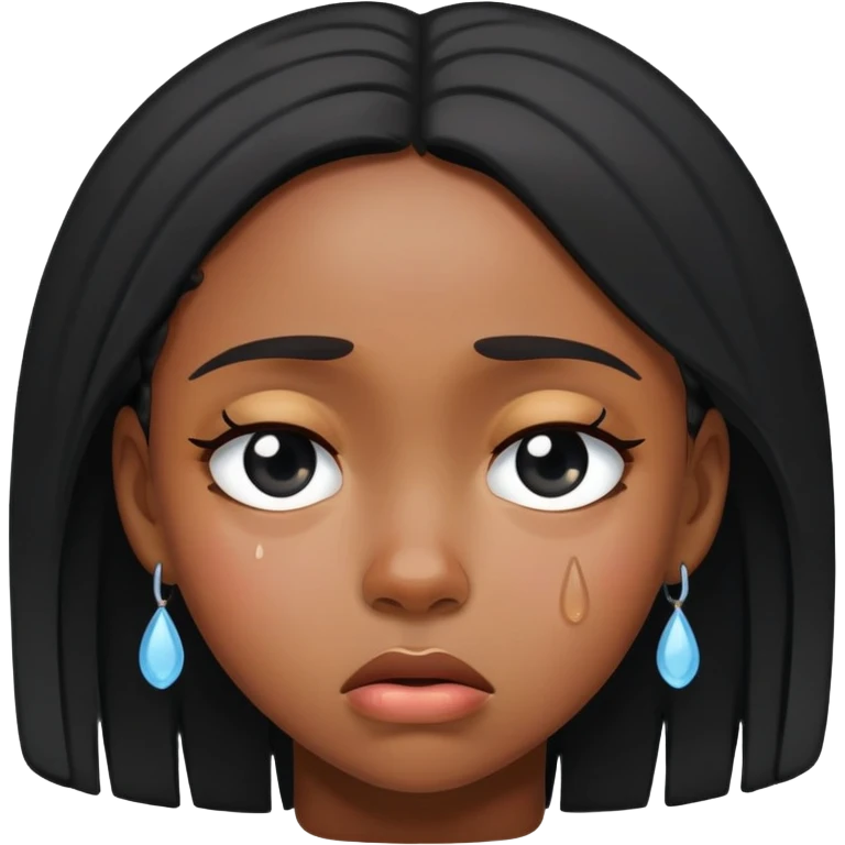 Black girl upset emoji