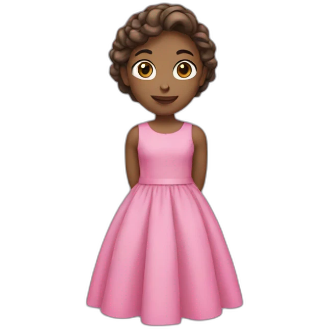 A girl with a pink dress  emoji