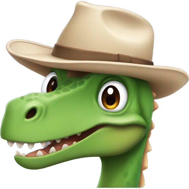 Dinosaur wearing a Texas hat  emoji