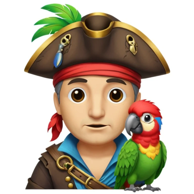 pirate and parrot emoji