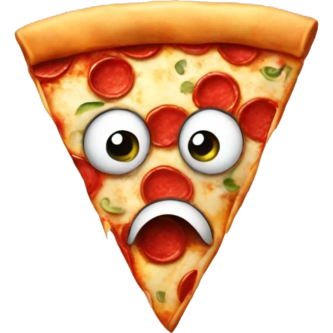 scared pizza emoji