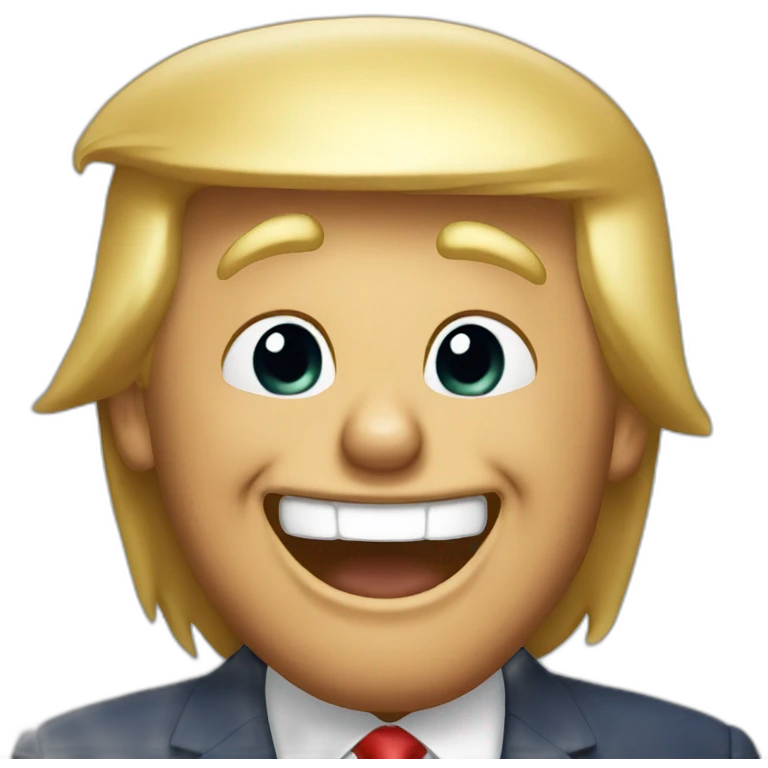 Donald Trump giggling emoji