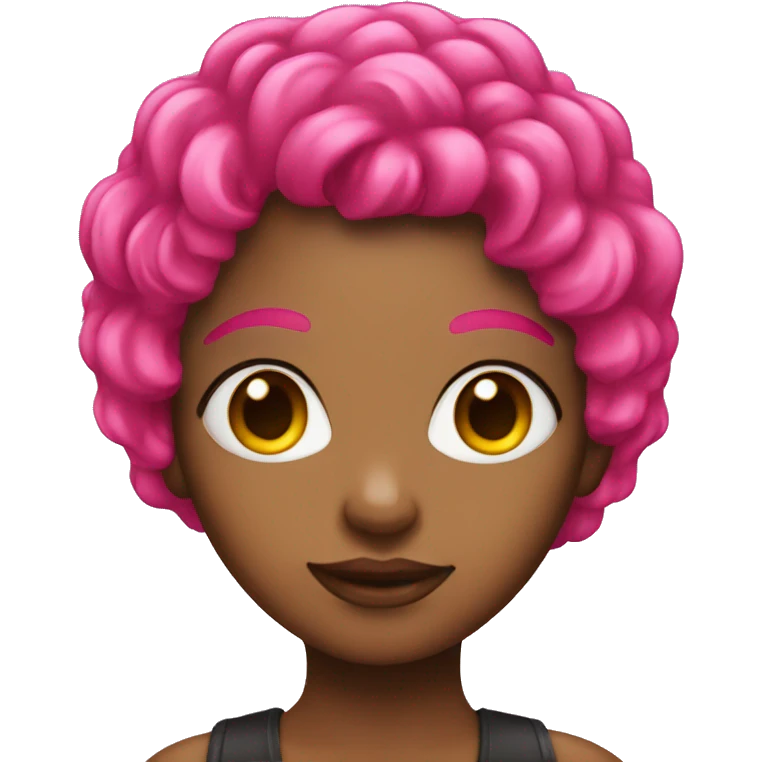 Girl with hot pink hair  emoji