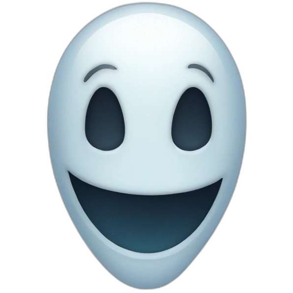 Ghost smiling emoji