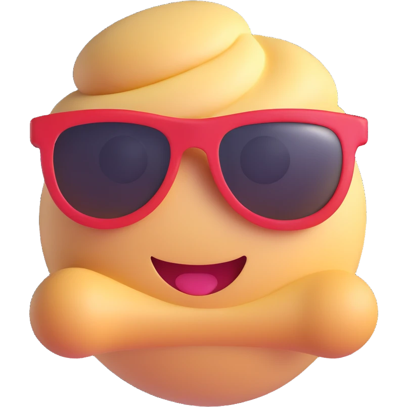 dough emoji with sunglasses emoji