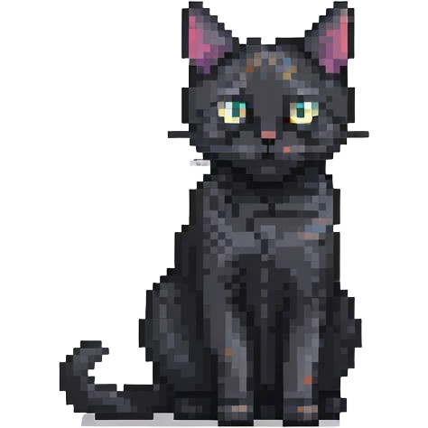 black cat with white bottom emoji
