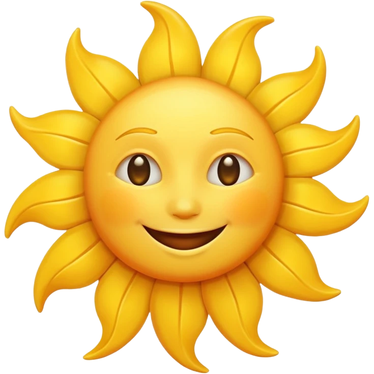 smiling sun emoji, simple and cheerful emoji