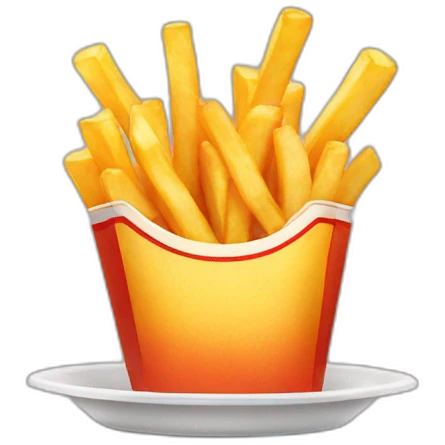 plate full french fries emoji